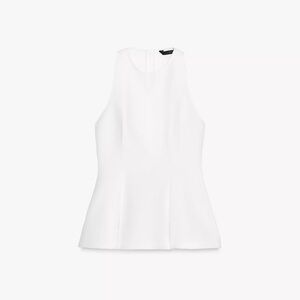 NWT Zara pleated halter Peplum top